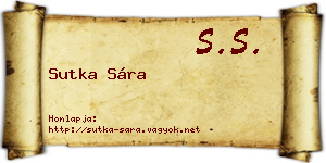 Sutka Sára névjegykártya