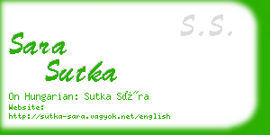 sara sutka business card